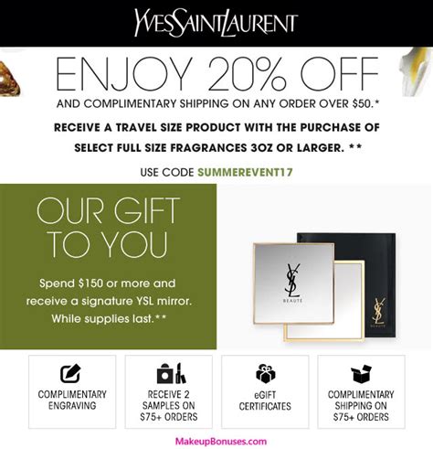 ysl voucher code|ysl promo code.